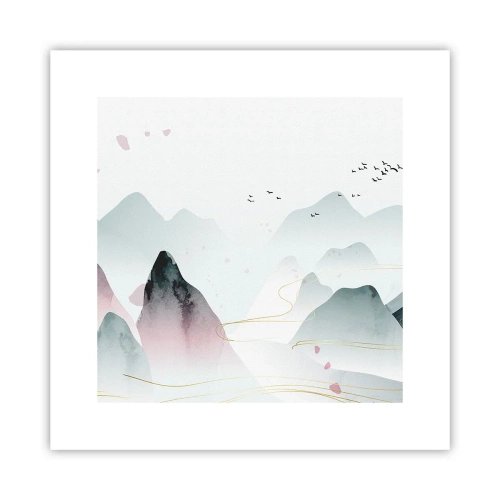 Plakát - Přes vrcholy - 30x30 cm