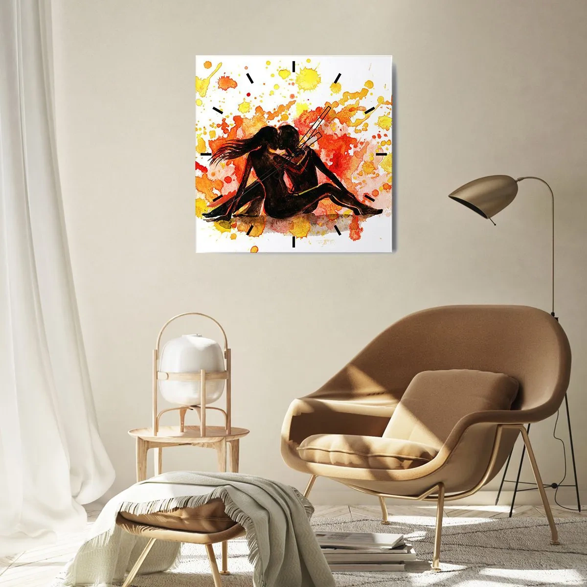 Nástěnné hodiny - A bylo světlo - 40x40 cm