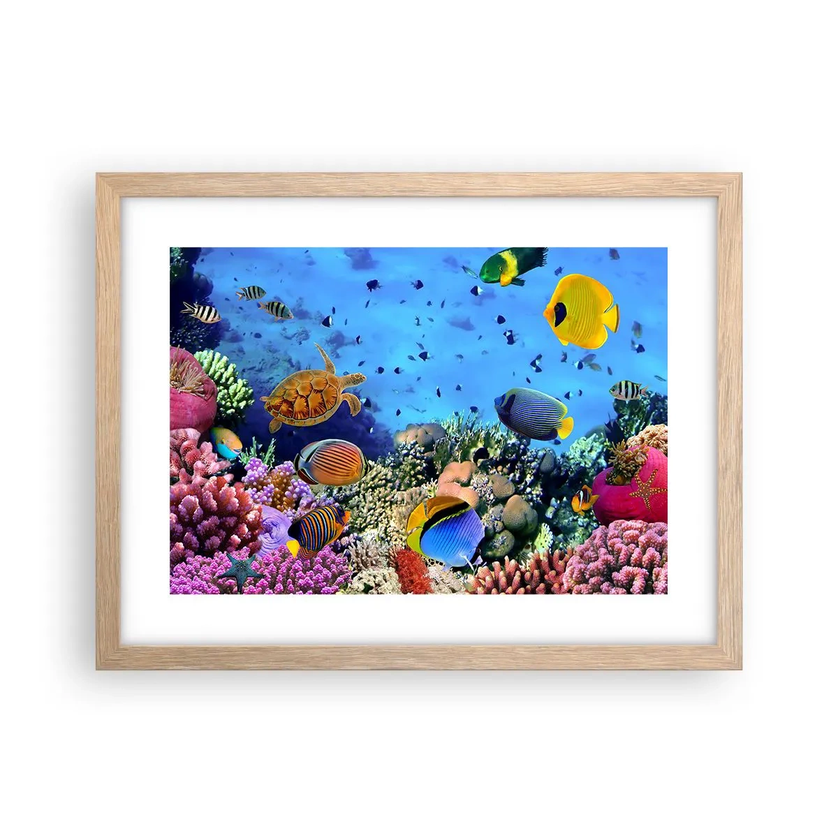 Plakát v rámu světlý dub - Co víme o životě… - 40x30 cm