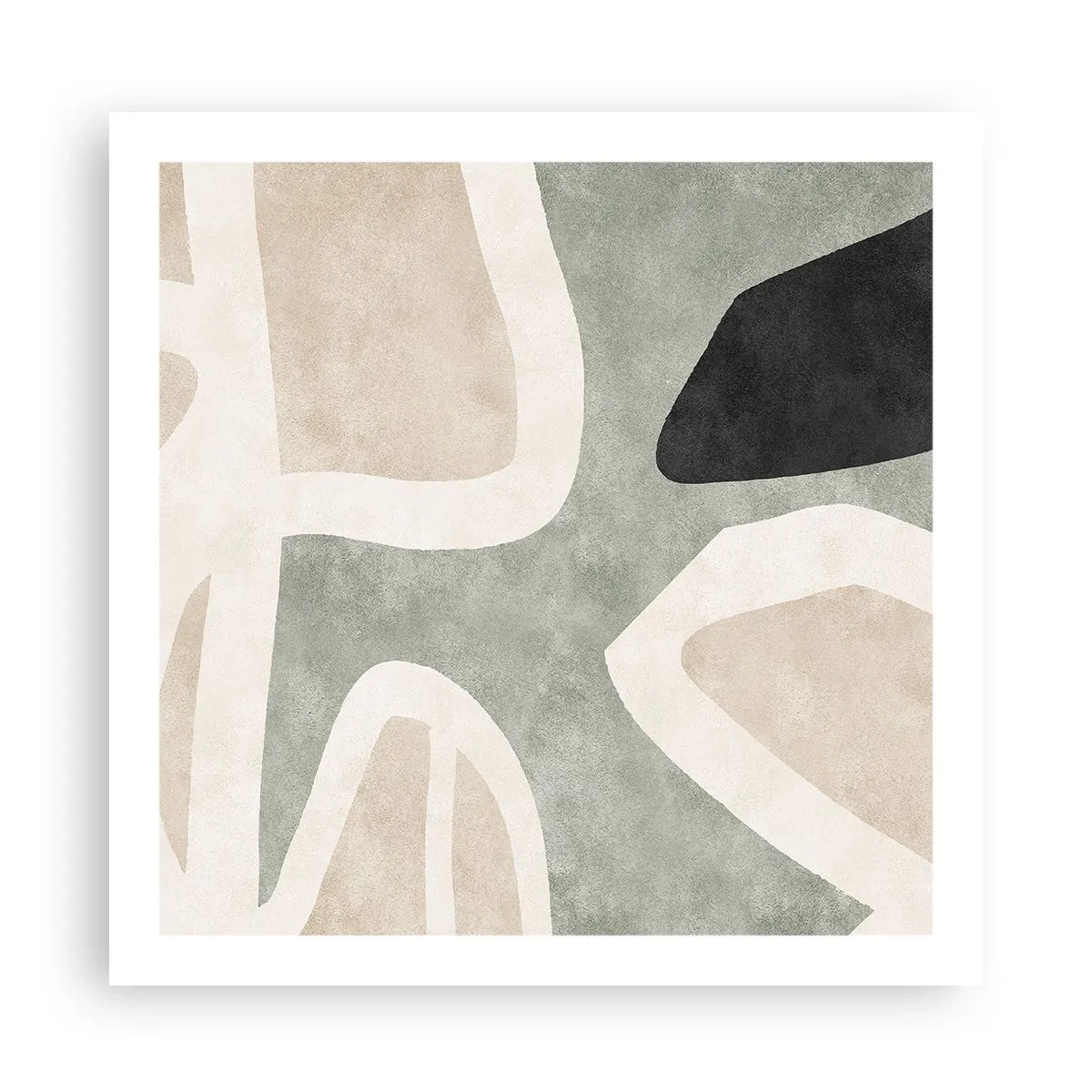 Plakát - Kompozice s černým motivem - 60x60 cm