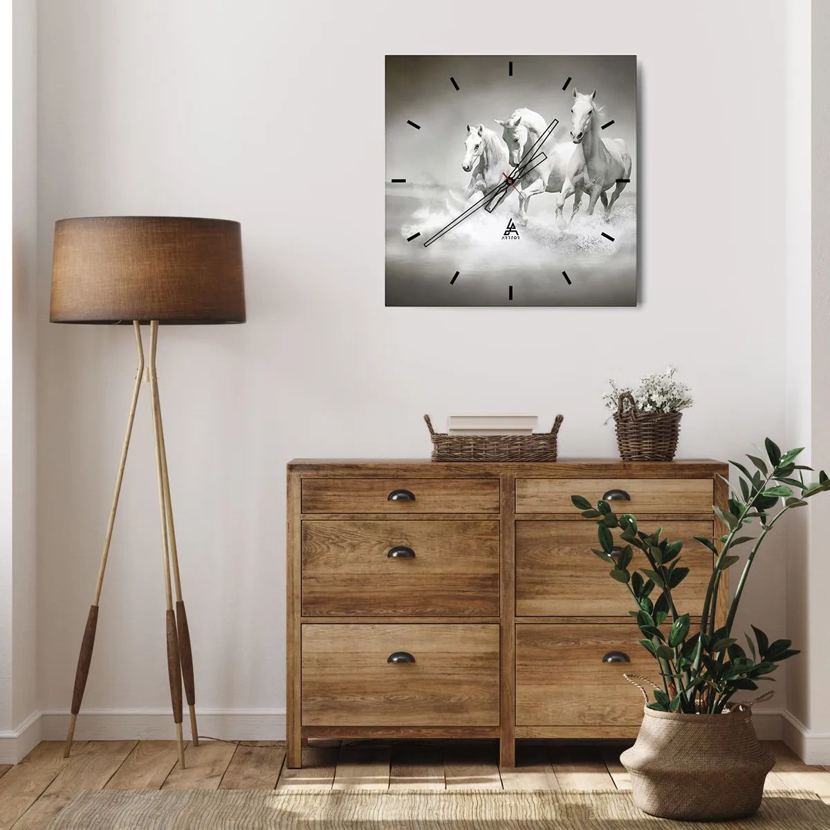 Nástěnné hodiny - Bílé šílenství - 40x40 cm