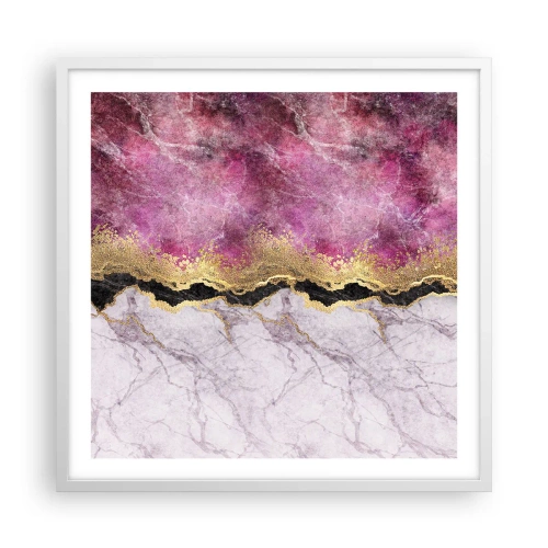 Plakát v bílém rámu - Na hranici - 60x60 cm