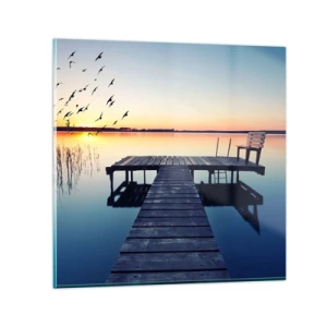 Obraz na skle - To byl dobrý den - 60x60 cm