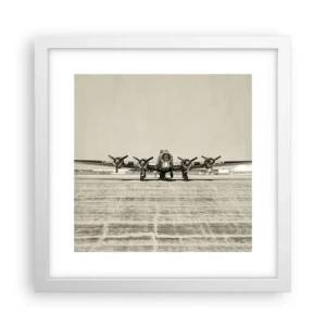 Plakát v bílém rámu - Jako vždy připraven - 30x30 cm