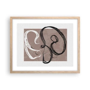 Plakát v rámu světlý dub - Kompozice – hledání úplnosti - 50x40 cm