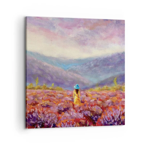 Obraz na plátně - V levandulovém světě - 60x60 cm