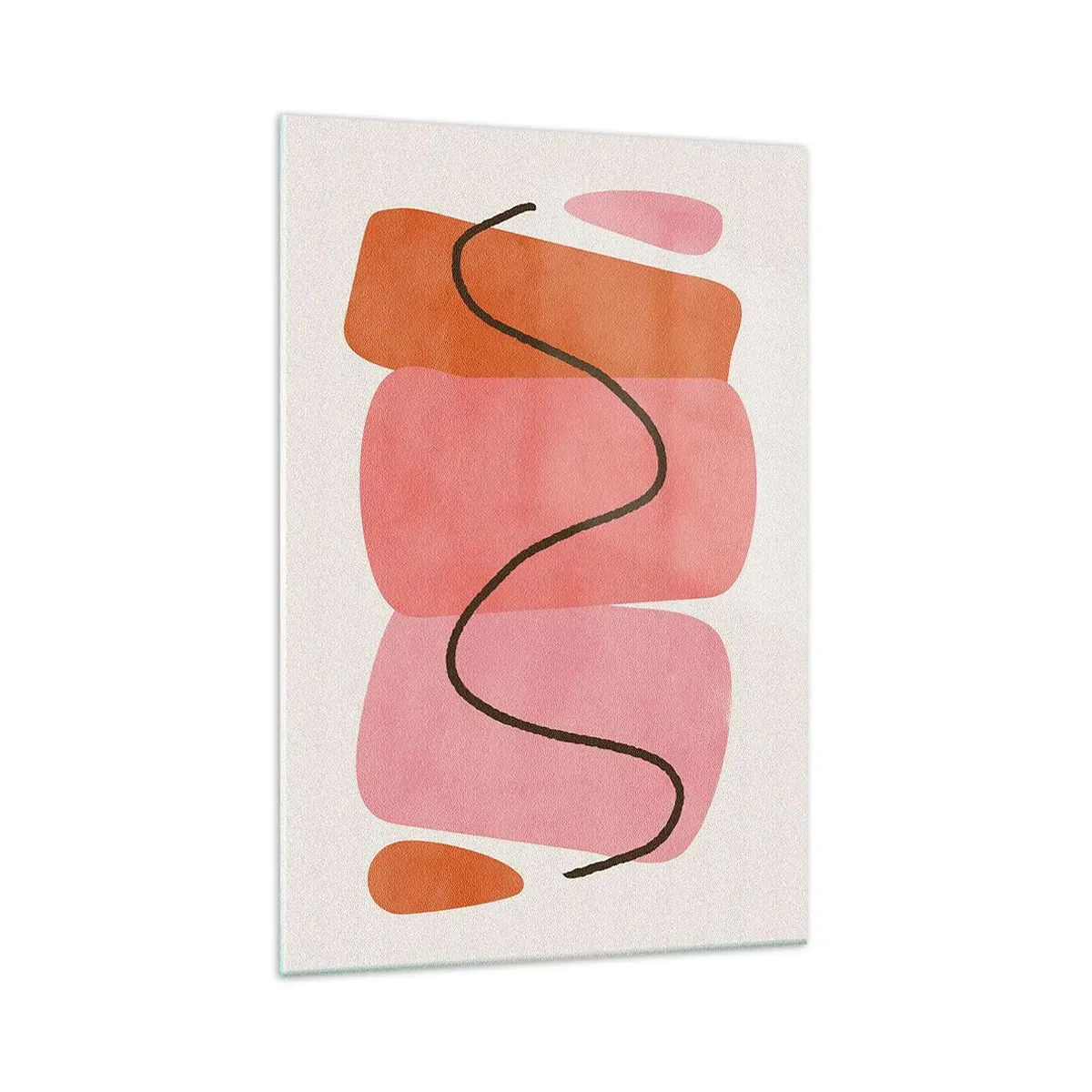 Obraz na skle - Jemný pohyb forem - 70x100 cm