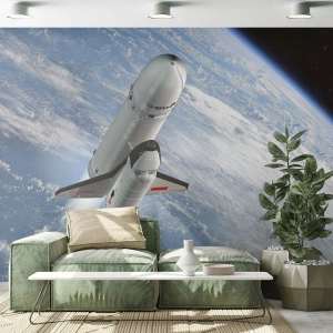 Fototapeta Premium Sand - Vesmírné nanebevstoupení - Kosmos, Sputnik, Vesmírná raketa - 100x70 cm