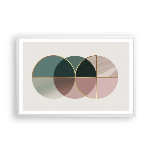 Plakát v bílém rámu - Kruhy… - 91x61 cm