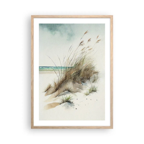 Plakát v rámu světlý dub - Zahalené v písku - 50x70 cm
