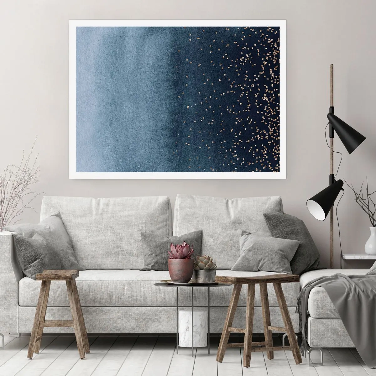 Plakát - Kompozice – modré fáze - 100x70 cm