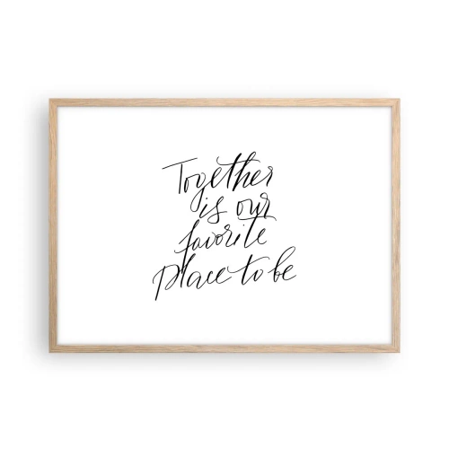 Plakát v rámu světlý dub - Cítíte to také? - 70x50 cm