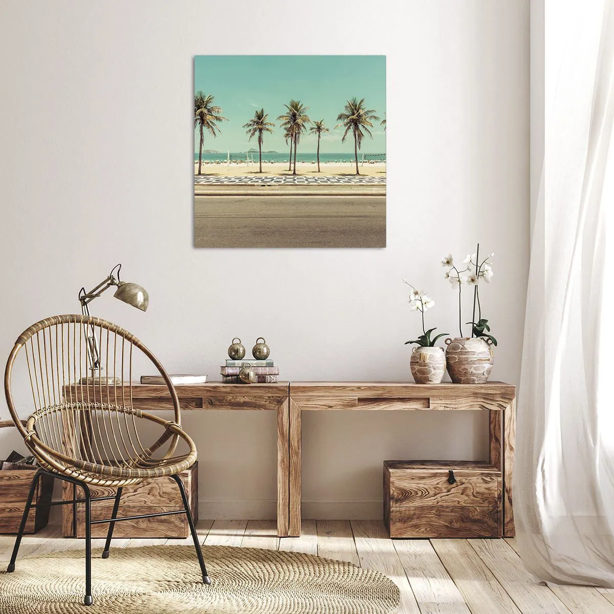 Obraz na plátně - Hlídání pláže - 60x60 cm