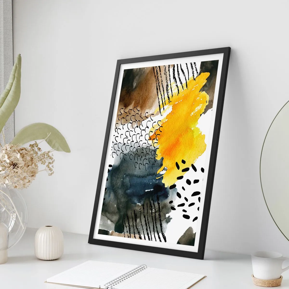 Plakát v černém rámu - Setkání živlů - 40x50 cm