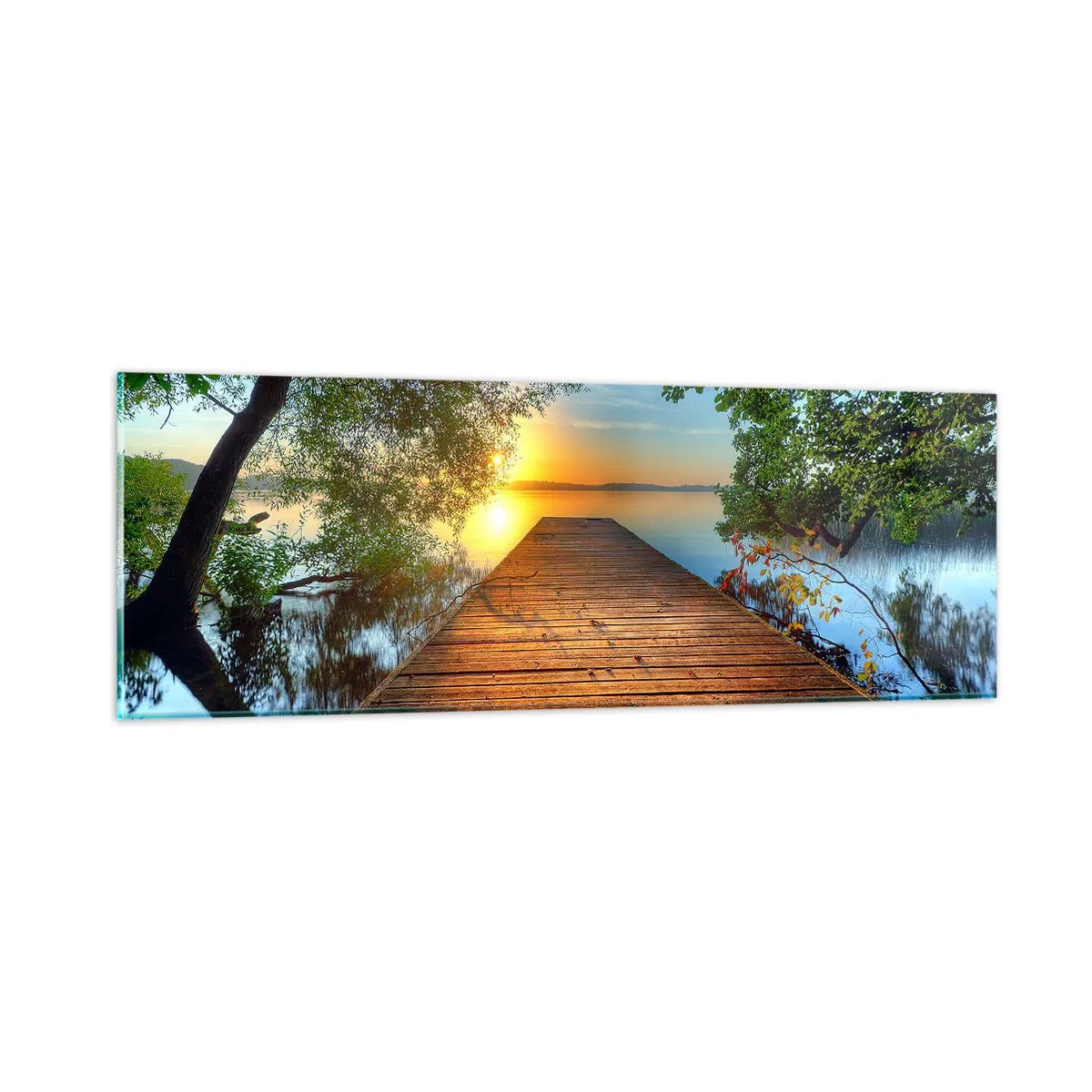 Obraz na skle - Nespěchej, posaď se - 90x30 cm