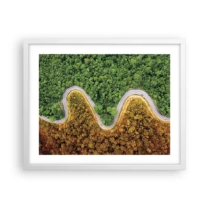 Plakát v bílém rámu - Hranice a průlomy - 50x40 cm