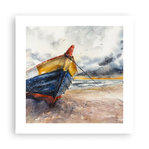 Plakát - Odpočinek na břehu - 40x40 cm