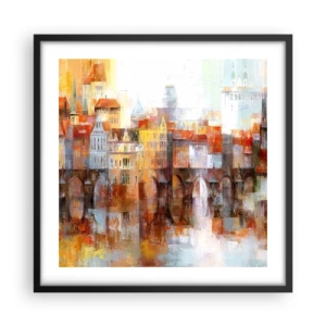 Plakát v černém rámu - Pod mostem je taky krásně - 50x50 cm