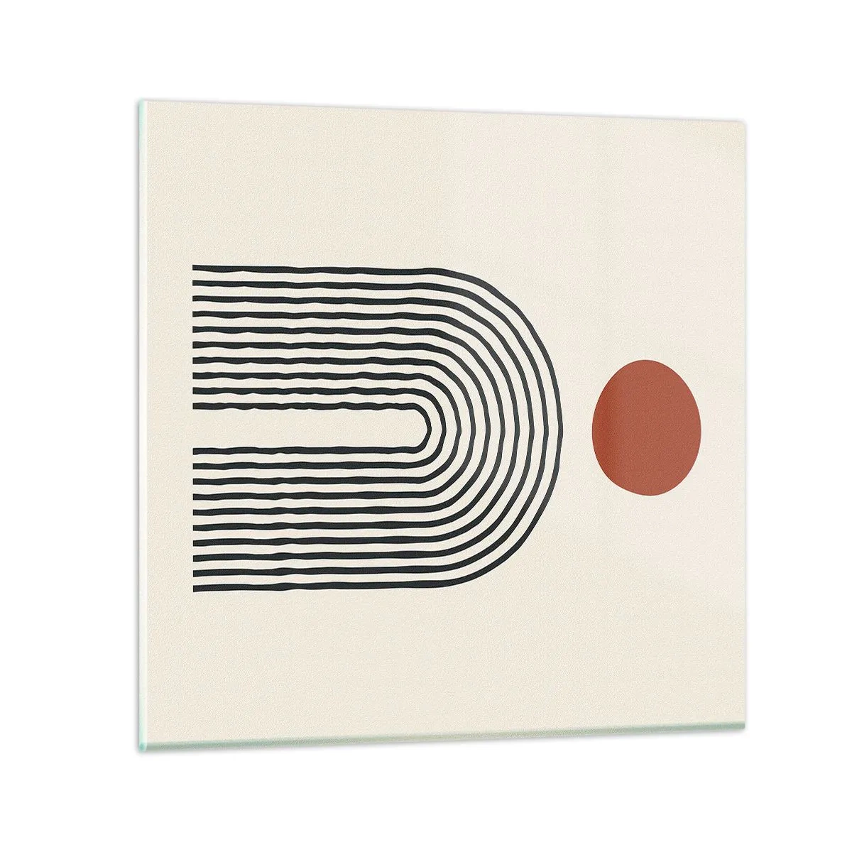 Obraz na skle - Magnetismus tvarů a barev - 70x70 cm