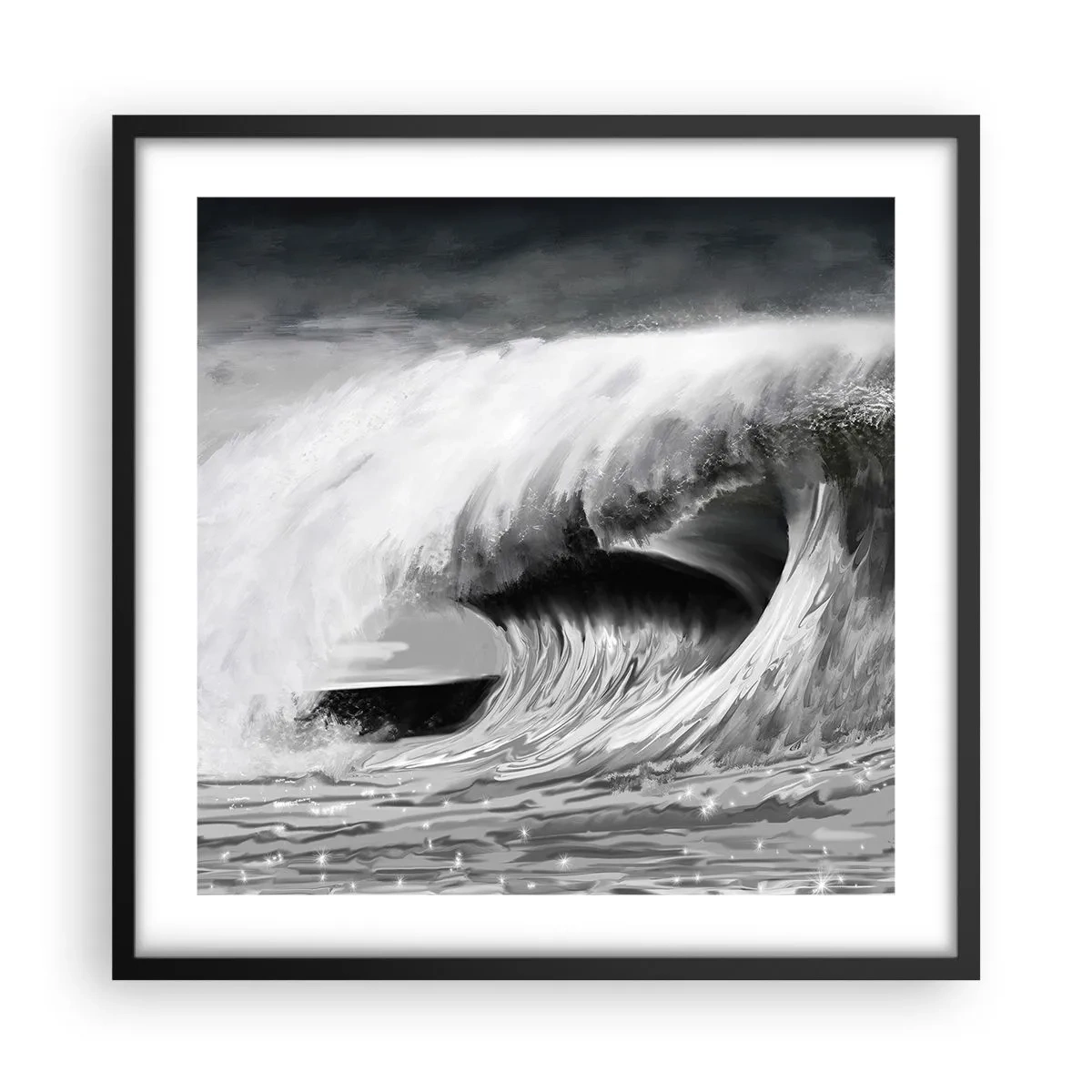 Plakát v černém rámu - Hněv oceánu - 50x50 cm