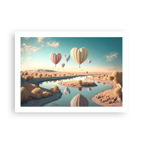 Plakát - Láska tě nechá vzlétnout - 70x50 cm