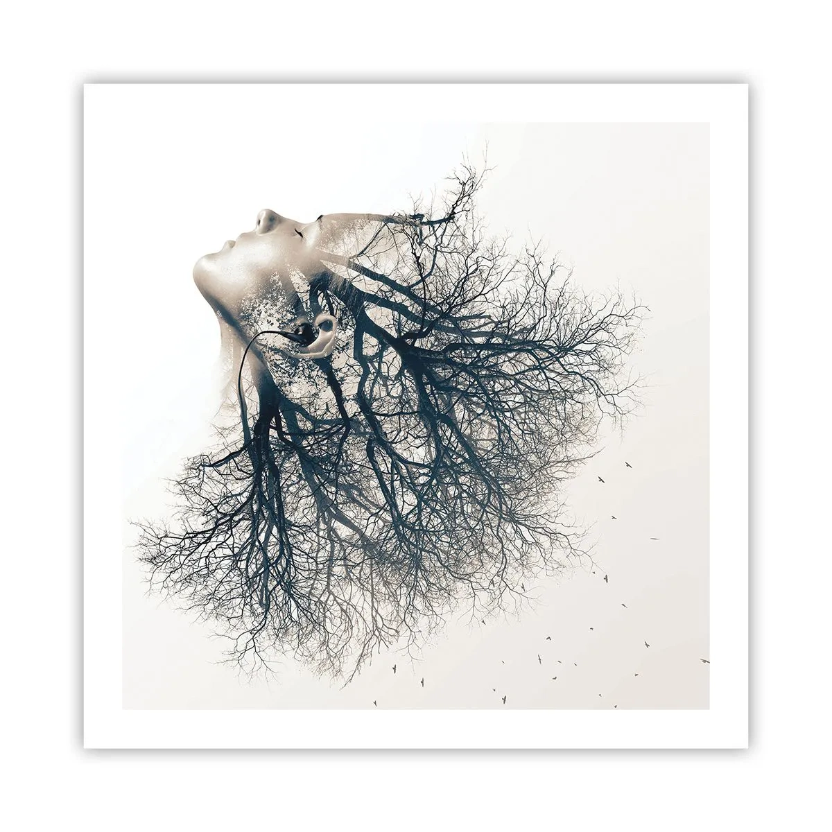 Plakát - Okouzlená šepotem stromu - 60x60 cm