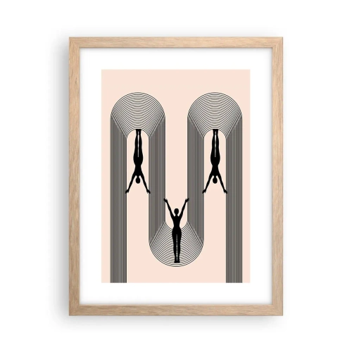Plakát v rámu světlý dub - Vzhůru nohama - 30x40 cm