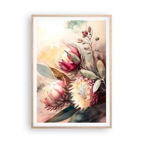 Plakát v rámu světlý dub - Z profilu a en face - 70x100 cm