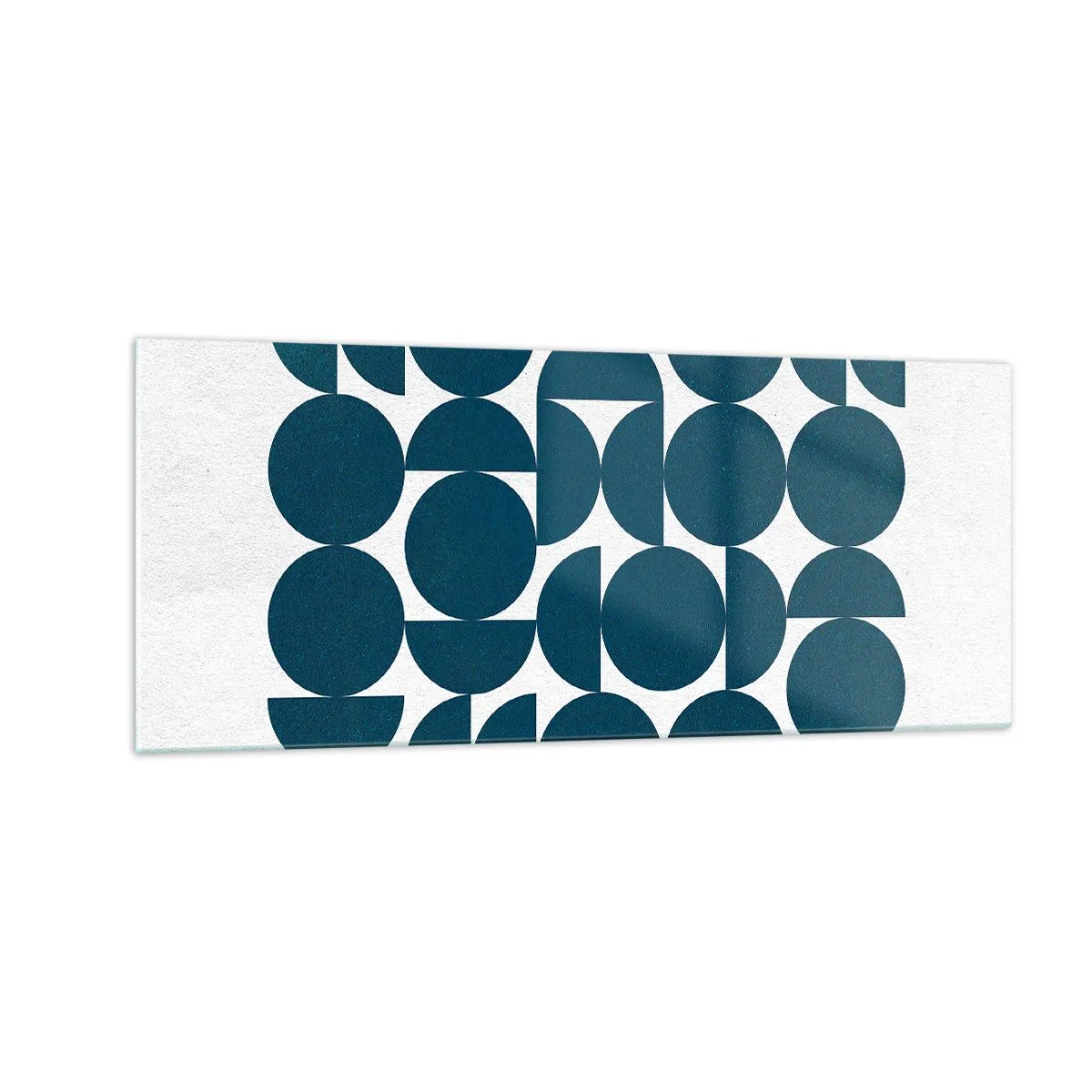 Obraz na skle - Kruhy a půlkruhy - 100x40 cm