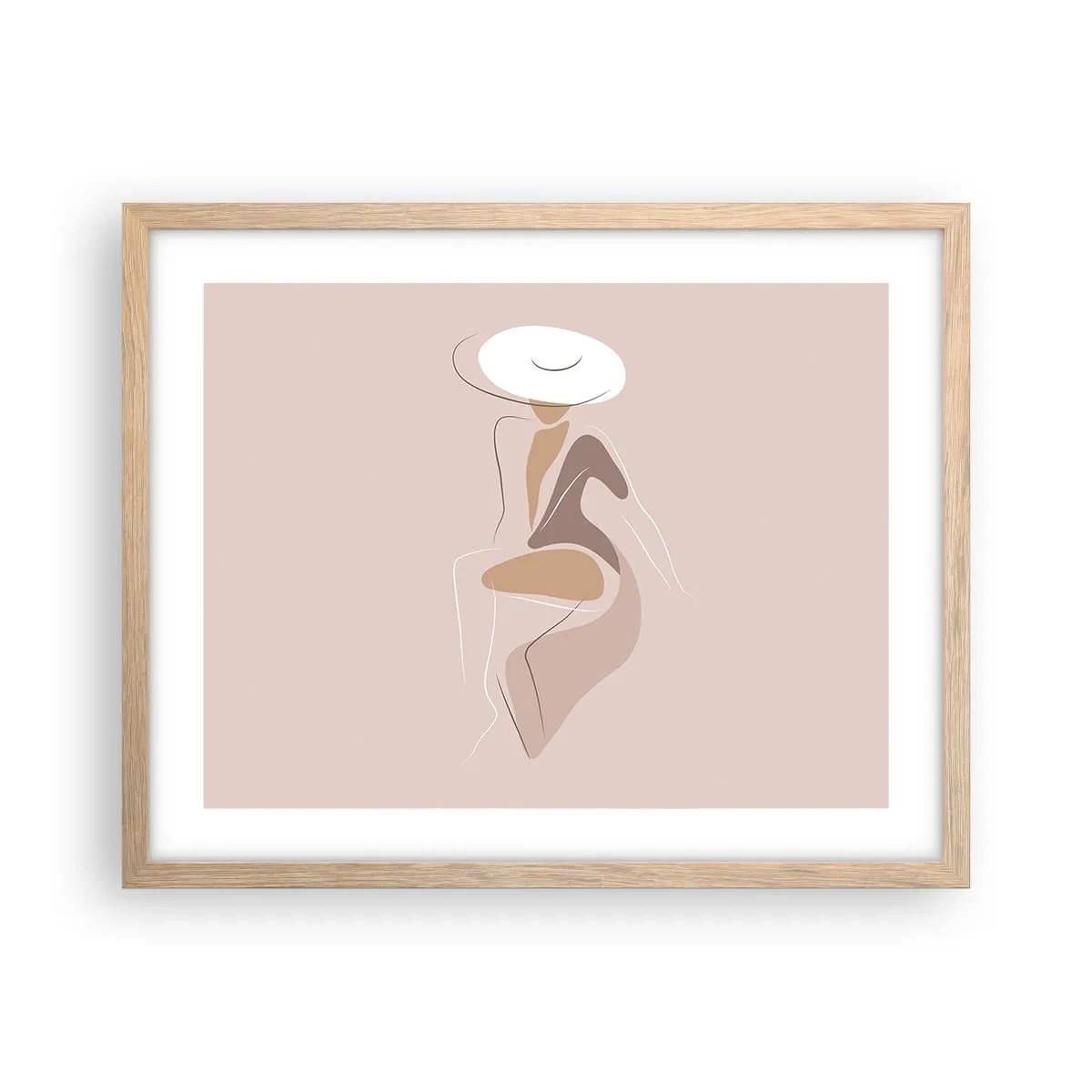 Plakát v rámu světlý dub - Jak vypadá pravá dáma? - 50x40 cm