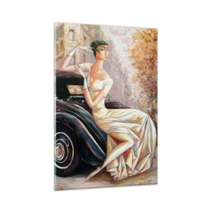 Obraz na skle - Elegance v retro stylu - 80x120 cm