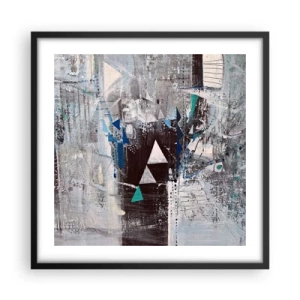 Plakát v černém rámu - Přednostní pořadí trojúhelníků - 50x50 cm