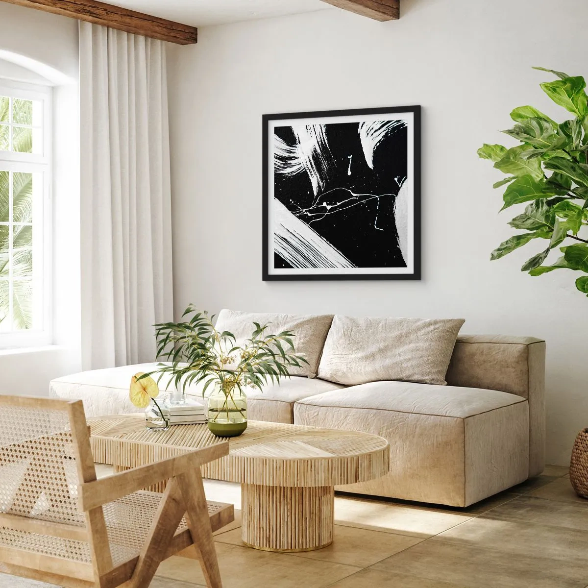 Plakát v černém rámu - Prolomit temnotu - 40x40 cm