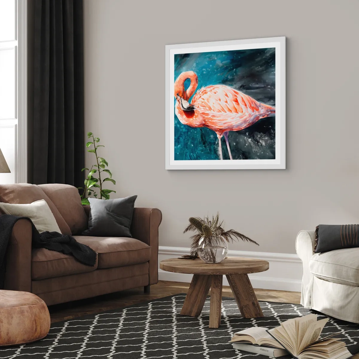 Plakát v bílém rámu - Dekorativní od přírody - 60x60 cm