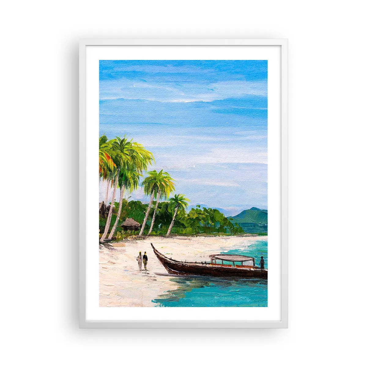 Plakát v bílém rámu - Exotický sen - 50x70 cm