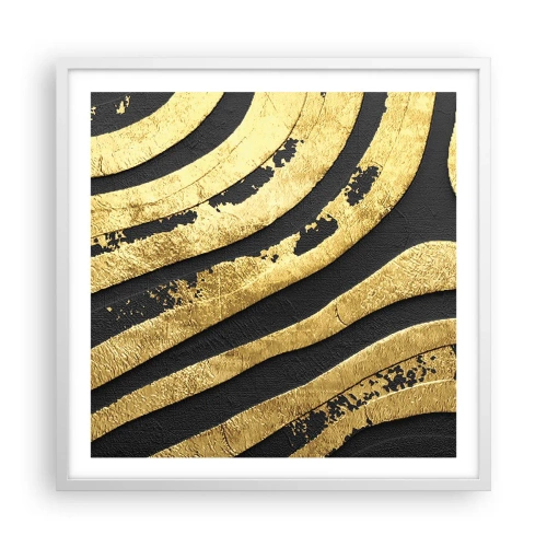 Plakát v bílém rámu - Vše plyne - 60x60 cm