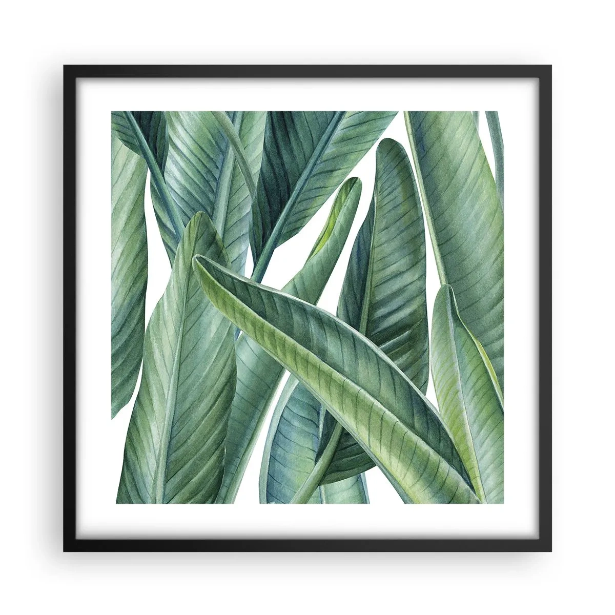 Plakát v černém rámu - Prostě zelená - 50x50 cm