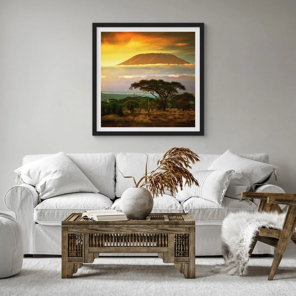 Plakát v černém rámu - Sen cestovatele - 40x40 cm