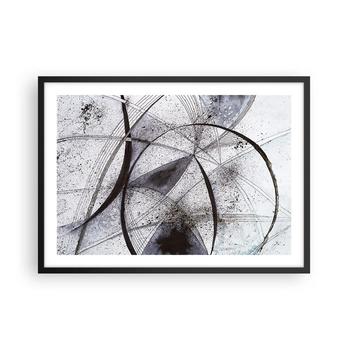 Plakát v černém rámu - Futuristická fantazie - 70x50 cm