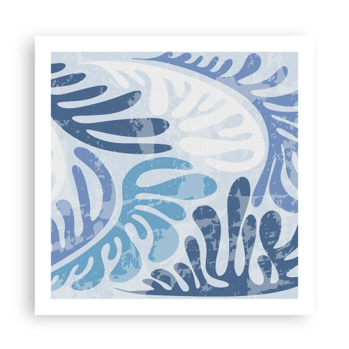 Plakát - Modré kapradí - 60x60 cm