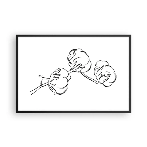 Plakát v černém rámu - Bavlněné chmýří - 91x61 cm