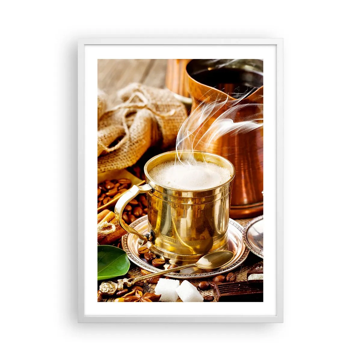 Plakát v bílém rámu - Hezký den! - 50x70 cm