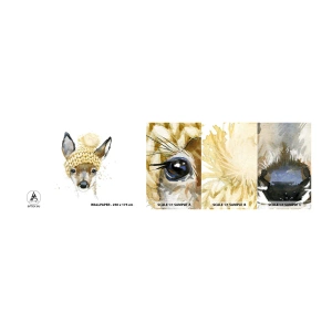 Fototapeta Vzorek Standard Eco - V zimě ve sněžném lese - Pro děti, Jikry, Grafika - 100x30 cm
