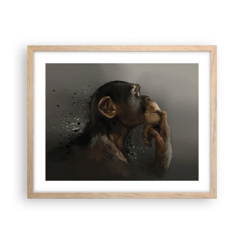 Plakát v rámu světlý dub - Určitě myslitel - 50x40 cm