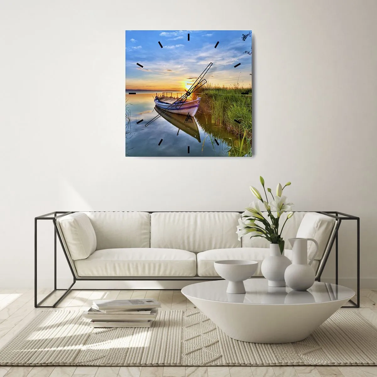 Nástěnné hodiny - Zátoka splněných snů - 40x40 cm