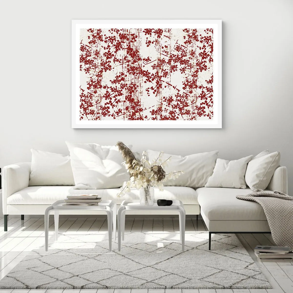 Plakát v bílém rámu - Staré kaliko - 100x70 cm