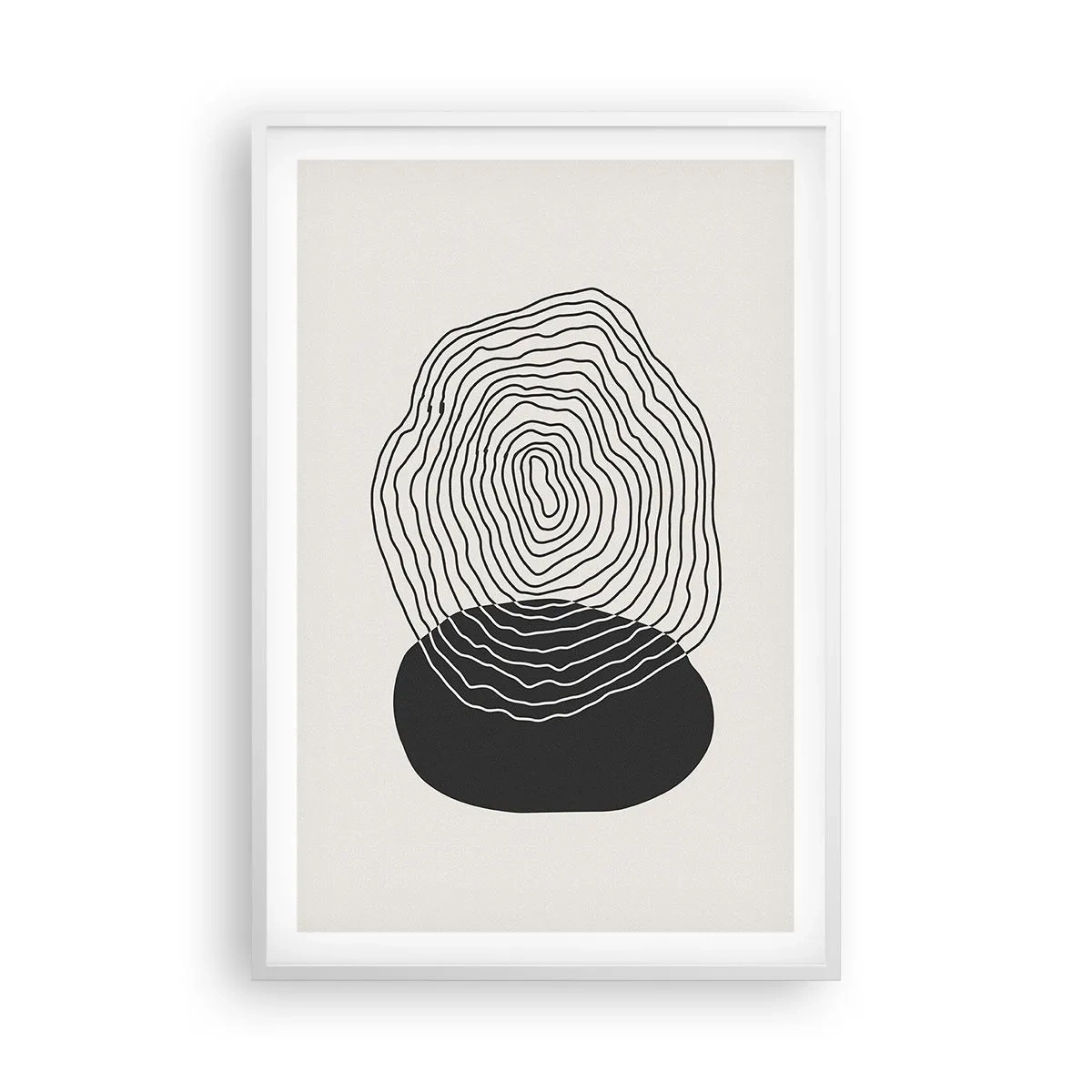 Plakát v bílém rámu - Trvání a kmitání - 61x91 cm