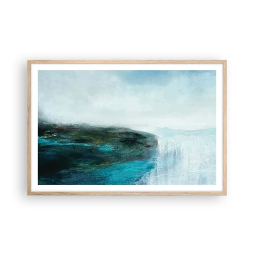 Plakát v rámu světlý dub - Námořní abstrakce - 91x61 cm