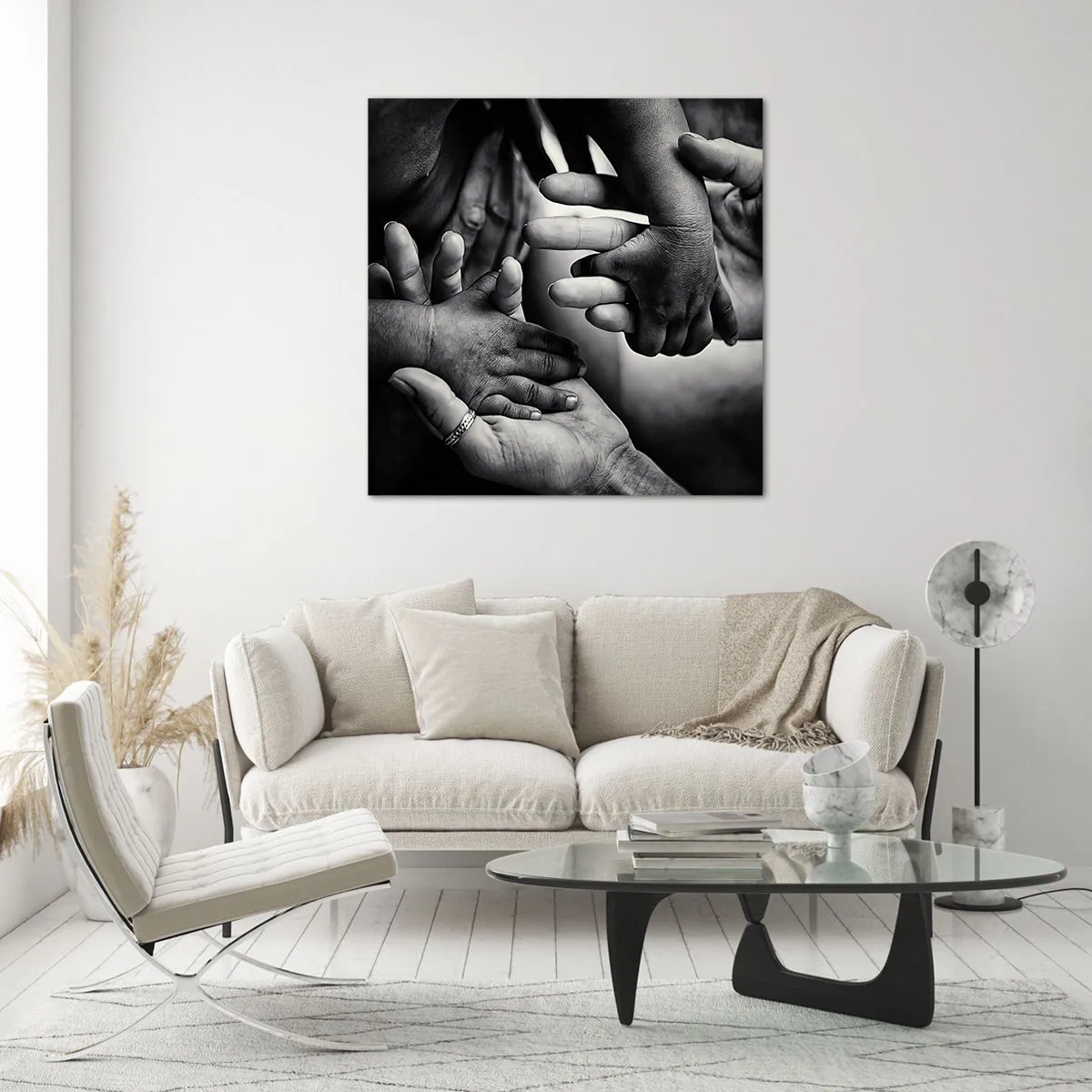 Obraz na skle - Být člověkem - 30x30 cm