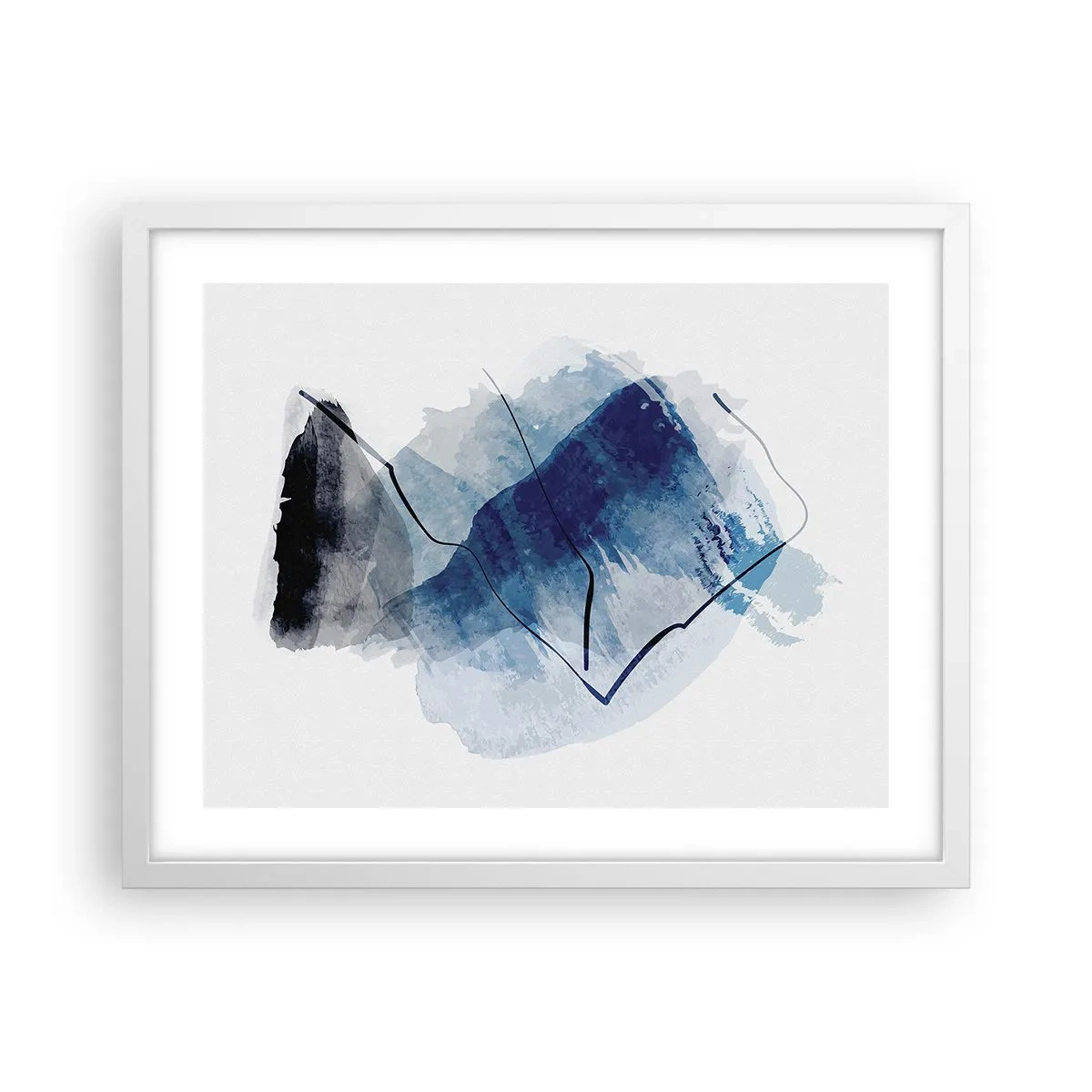 Plakát v bílém rámu - Ledová hora - 50x40 cm
